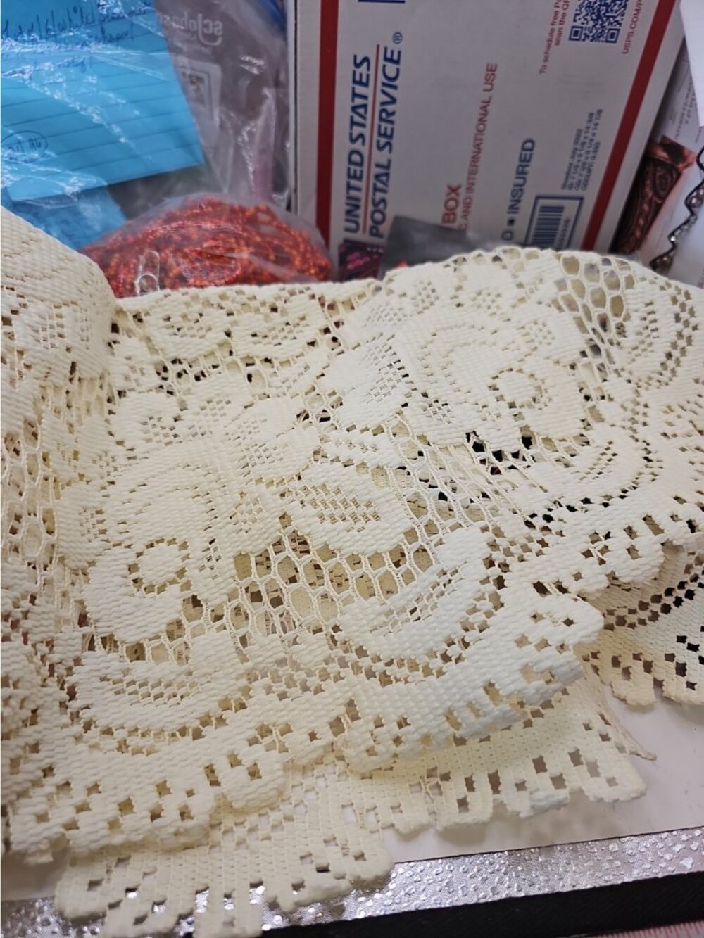 Doily Tea Rose Cream Color 18" X 18" Tabe Cover Or Centerpiece Grandmacore